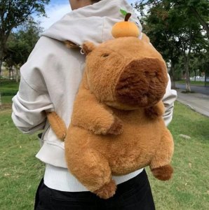 Plecak Pluszowy Plecaczek Kapibara Do Szkoły Przedszkola Capybara 35 Cm 2