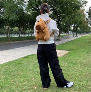 Plecak Pluszowy Plecaczek Kapibara Do Szkoły Przedszkola Capybara 35 Cm 3