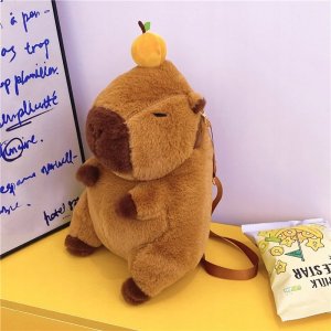 Plecak Pluszowy Plecaczek Kapibara Do Szkoły Przedszkola Capybara 35 Cm 4