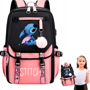 Skibi Plecak Szkolny Do Szkoły Przedszkola Tornister Stich Lilo I Stich Pojemny 1