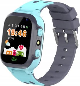 SMARTWATCH DLA DZIECI ZEGAREK SIM LBS LED POLSKI ZEGAREK DZIECKA NIEBIESKI 1