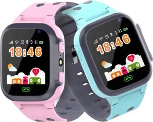 SMARTWATCH DLA DZIECI ZEGAREK SIM LBS LED POLSKI ZEGAREK DZIECKA NIEBIESKI 2
