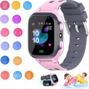 SMARTWATCH DLA DZIECI ZEGAREK SIM LBS LED POLSKI ZEGAREK DZIECKA NIEBIESKI 9