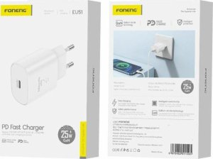 Ładowarka Foneng Ładowarka sieciowa EU51 USB-C 25W (biała) 2