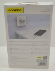 Ładowarka Foneng Ładowarka sieciowa EU53 2xUSB-A, 2,4A (Biała) + kabel USB-C 3