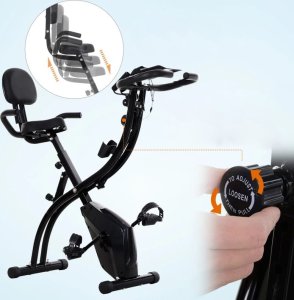 Rower stacjonarny Pako Rower Stacjonarny 2w1 Składany Magnetyczny Czarny PAKO A90-196 4