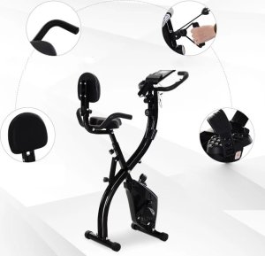 Rower stacjonarny Pako Rower Stacjonarny 2w1 Składany Magnetyczny Czarny PAKO A90-196 8