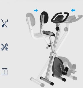 Rower stacjonarny Pako Rower Stacjonarny Składany Magnetyczny Czarno-Szary PAKO A90-192GY 8