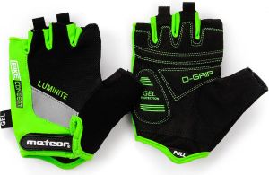 Meteor Rękawiczki rowerowe czarno-zielone r. S (23836) 1