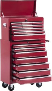 Wózek narzędziowy Pako Wózek Narzędziowy 16 Szuflad 61,5 x 33 x 113 cm - Czerwony 2