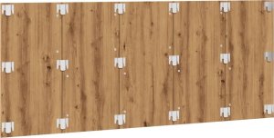 vidaXL Wezgłowie łóżka, dąb artisan, 200x1,5x80 cm 4