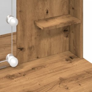 vidaXL Toaletka z oświetleniem LED, dąb artisan, 96x40x142 cm 10