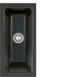 Zlewozmywak SYSTEMCERAM Systemceram Mera 16 U Nero, zlewozmywak ceramiczny, korek manualny 1