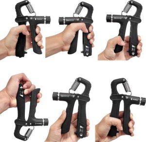 Springos Ściskacz do rąk regulowany opór 10-100 kg, do ćwiczeń dłoni, z licznikiem UNIWERSALNY 10