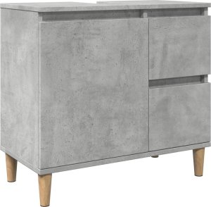 vidaXL Szafka łazienkowa, szarość betonu, 65x33x60 cm 2
