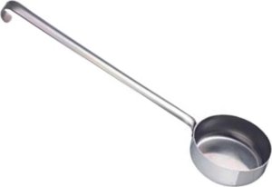 GI.METAL Stainless steel flat bottom dose ladle. 170 gr capacity 1