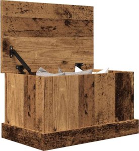 vidaXL Skrzynia, stare drewno, 30x50x28 cm, materiał drewnopochodny 4