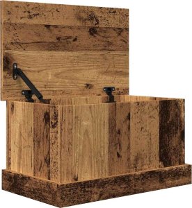 vidaXL Skrzynia, stare drewno, 30x50x28 cm, materiał drewnopochodny 6
