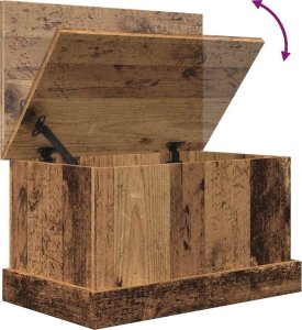 vidaXL Skrzynia, stare drewno, 30x50x28 cm, materiał drewnopochodny 9
