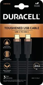 Duracell CABLE DURACELL USB-C/USB-C BRAIDED 2M 1