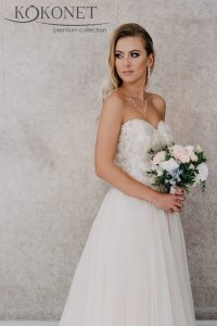 KOKONET Zestaw kolczyki bransoletka srebrne dla Panny Młodej na ślub WYSOKA JAKOŚĆ 3