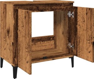 vidaXL vidaXL Szafka pod umywalkę, stare drewno, 58x33x60 cm 5