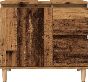 vidaXL vidaXL Szafka pod umywalkę, stare drewno, 65x33x60 cm 4