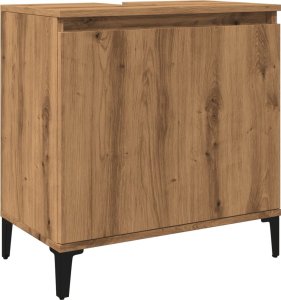 vidaXL Szafka pod umywalkę, dąb artisan, 58x33x60 cm 2