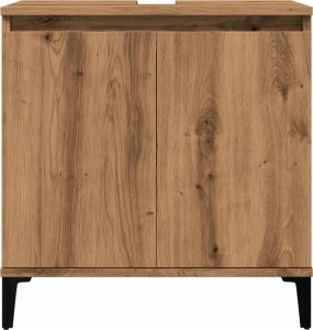 vidaXL Szafka pod umywalkę, dąb artisan, 58x33x60 cm 4