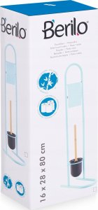 Berilo Metalowy stojak na papier toaletowy i szczotkę FRESHY z bambusowymi elementami 4