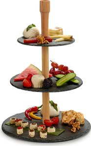 Kinvara Patera 3-poziomowa z łupku kamiennego MONOLIT, 40 cm 3