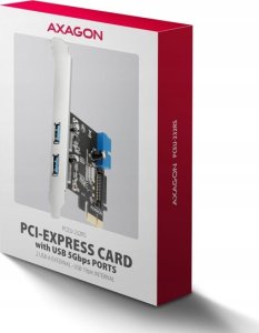 Kontroler Axagon AXAGON PCEU-232RS, kontroler PCIe, 2+2x port USB 5Gbps, zasilanie SATA, Renesas PD720201, SP i LP 2