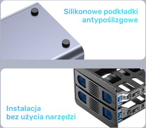 Kieszeń Unitek RAID do dysku SATA 2.5''/3.5'' – 4 tryby, 40TB, 5Gb/s 10