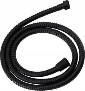 Wąż prysznicowy VERGIONIC Wąż prysznicowy czarny 120cm stożkowy do wanny natryskowy giętki wytrzymały 2