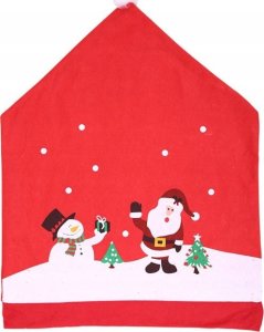 LeanToys Pokrowiec Na Krzesło Świąteczny Czerwony 60cm x 48cm 1szt. LEAN Toys 3