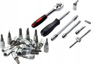 LeanToys Zestaw Kluczy Nasadowych 1/4" - 46 Elementów w Walizce LEAN Toys 2
