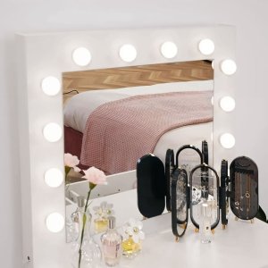 ModernHome Duża nowoczesna toaletka kosmetyczna lustro oświetlenie 3