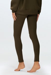 Dkaren Legginsy Halima KHAKI BAWEŁNA PRĄŻKI (kolor khaki, rozmiar L) 2