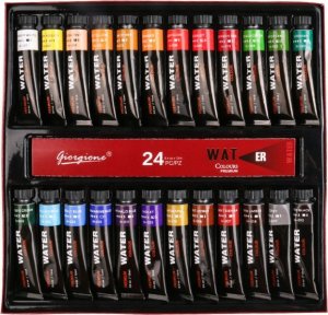 LeanToys Zestaw Farb Akrylowych W Tubce 24 Kolory 4