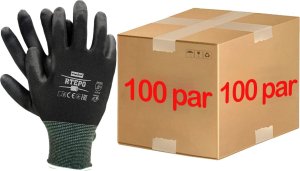 Reis Rękawice robocze / Czarne / RTEPO_BB - 100 par (9 - L) 1