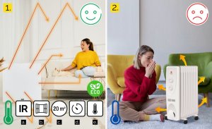 Grzejnik Yoer GRZEJNIK Elektryczny na podczerwień PROMIENNIK 400W +WiFi - Quadro IRH03W 4