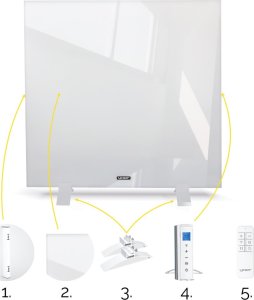 Grzejnik Yoer GRZEJNIK Elektryczny na podczerwień PROMIENNIK 400W +WiFi - Quadro IRH03W 5