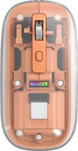 Mysz Marvo Mysz bezprzewodowa, Marvo PRISM B10 Orange, pomarańczowa, optyczna, 1600DPI 1