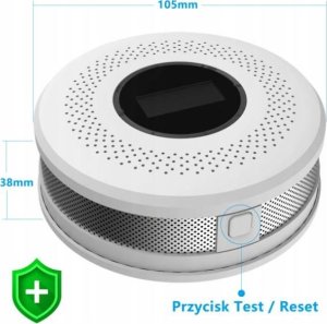 Czujnik detektor czadu i dymu tlenku węgla CO lcd | Bezpieczne zakupy! Szybka wysyłka! oryginalne, zaplombowane pudełko! 3