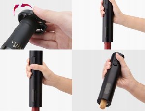 ELEKTRYCZNY KORKOCIĄG OTWIERACZ DO BUTELEK WINA, CZARNY ZESTAW NA PREZENT 5