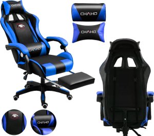 Fotel Pako Fotel Gamingowy Czarno-Niebieski PAKO MAT-T-052 3