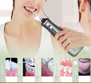 Irygator Heelly IRYGATOR DO ZĘBÓW BEZPRZEWODOWY DENTYSTYCZNY MOCNY 5DYSZ HEELLY CZARNY 10