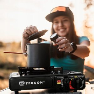 Tekson Kuchenka Turystyczna Palnik Gazowy Na Kartusz W Plastikowej Walizce 9