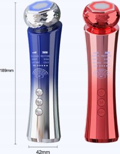 MEZOTERAPIA BEZIGŁOWA LIFTING MASAŻER TWARZY EMS URZĄDZENIE 6W1 D 8