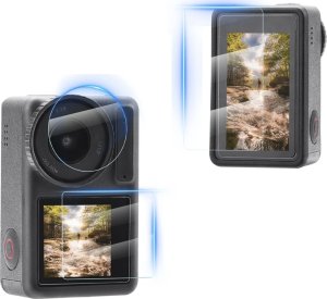 BRDRC FOLIA OCHRONNA SZKŁO HARTOWANE NA OBIEKTYW I EKRAN DO DJI OSMO ACTION 4 - 3 SZT. 8